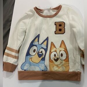 Bluey girls toddler cream bluey and bingo sweatshirt size 5t